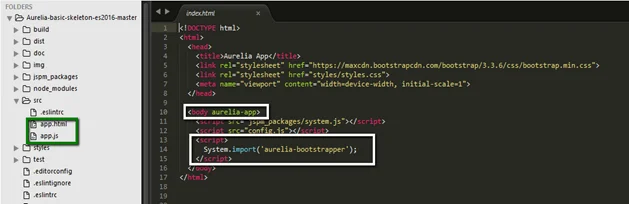 Aurelia - Bootstraping Process