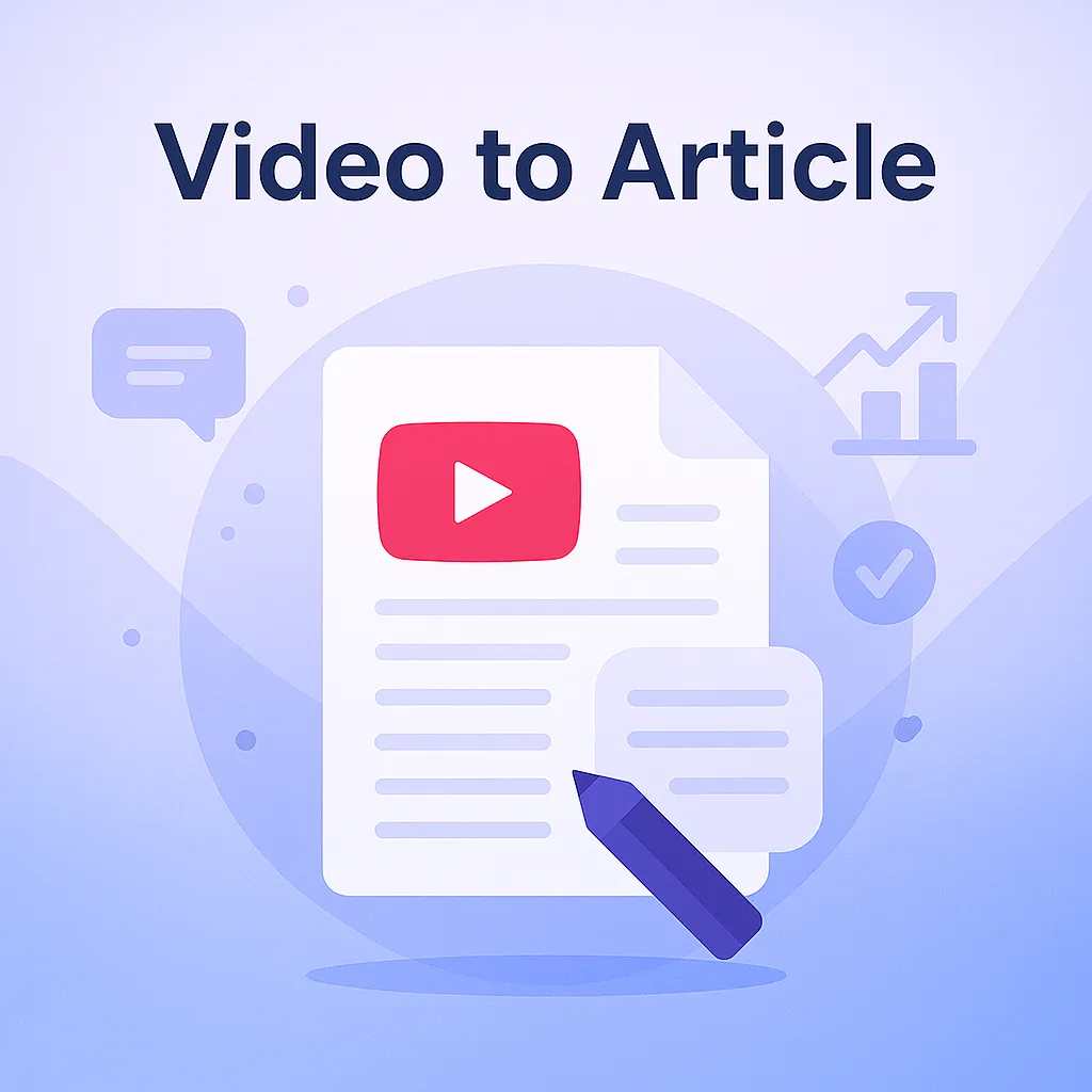 Screenshot of Cazton Copilot Genius's content creation interface showing an article being generated from video content